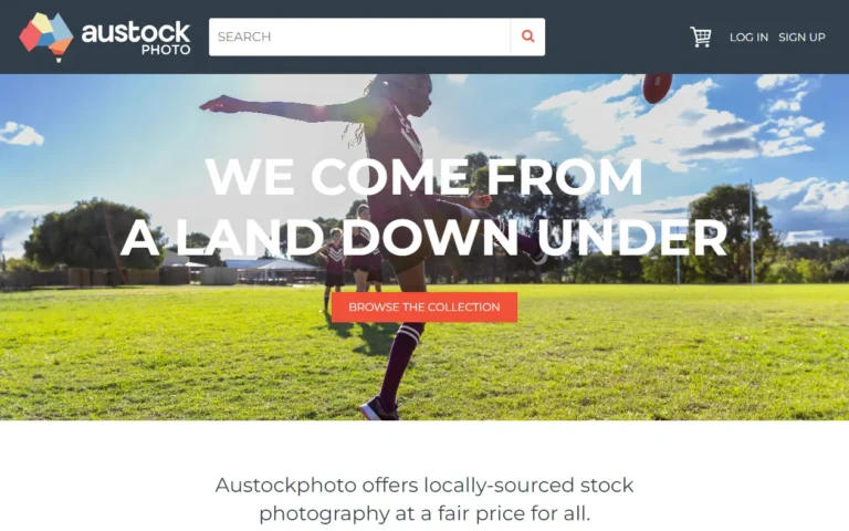 Austockphoto's homepage