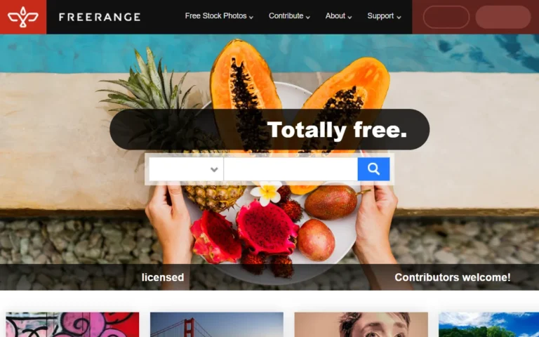 Freerange Stock's homepage