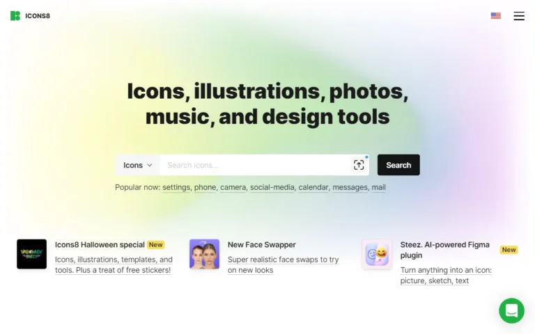 Icons8's homepage