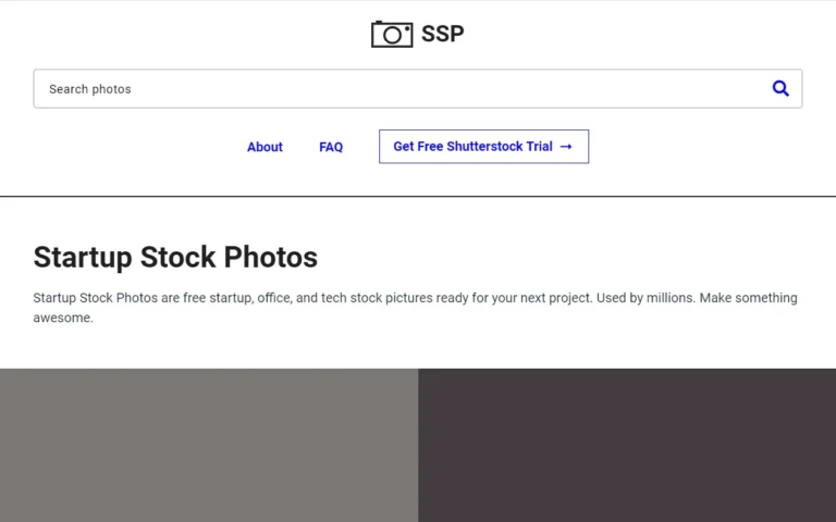 Startup Stock Photos's homepage