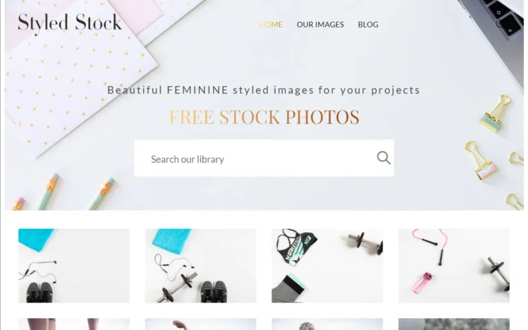 Styled Stock's homepage